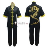 White Black Taichi Dragon Monk Cosplay Costume
