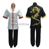 White Black Taichi Dragon Monk Cosplay Costume