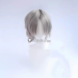 Grey Silver White Styled Cosplay Wig