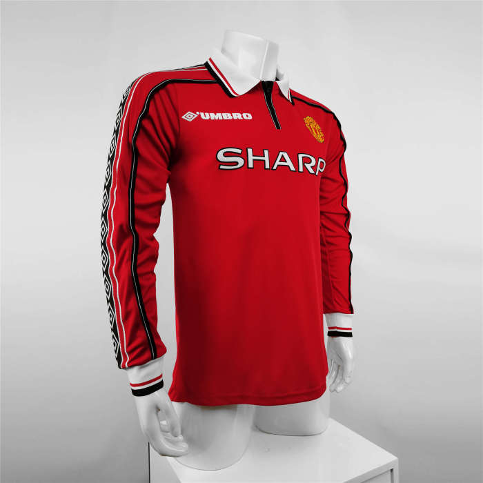 Manchester United Home Long Sleeve Retro Jersey 98/99