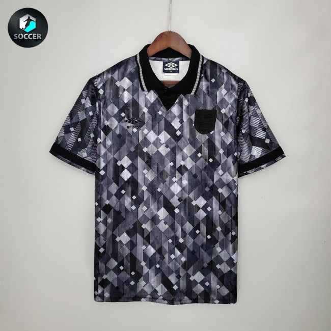 England 1990 Black Out Retro Jersey