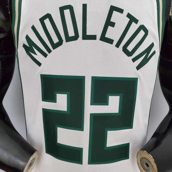 Khris Middleton Milwaukee Bucks 2021/22 Swingman Jersey White