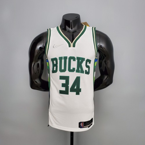 Giannis Antetokounmpo Milwaukee Bucks 2021/22 Swingman Jersey White