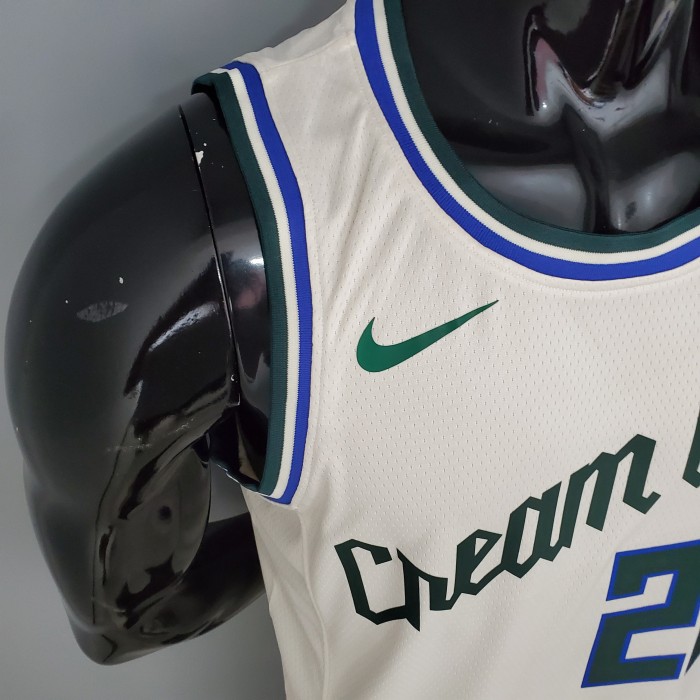 Khris Middleton Milwaukee Bucks Swingman Jersey Beige