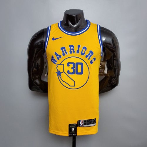 Stephen Curry Golden State Warriors Retro Version Swingman Jersey Yellow