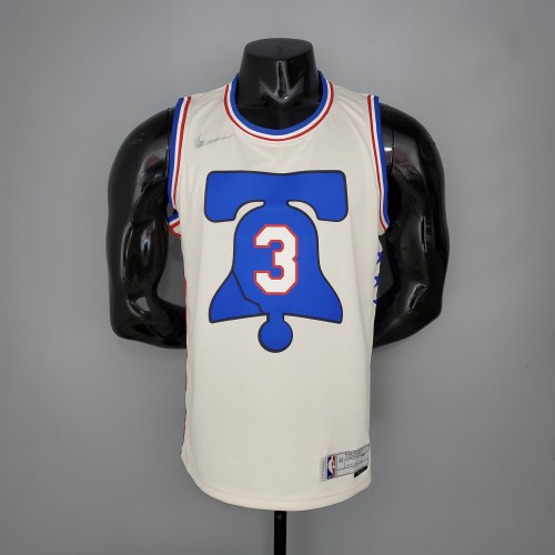 Allen Iverson Philadelphia 76ers Bonus Edition 2020/21 Swingman Jersey Off-White
