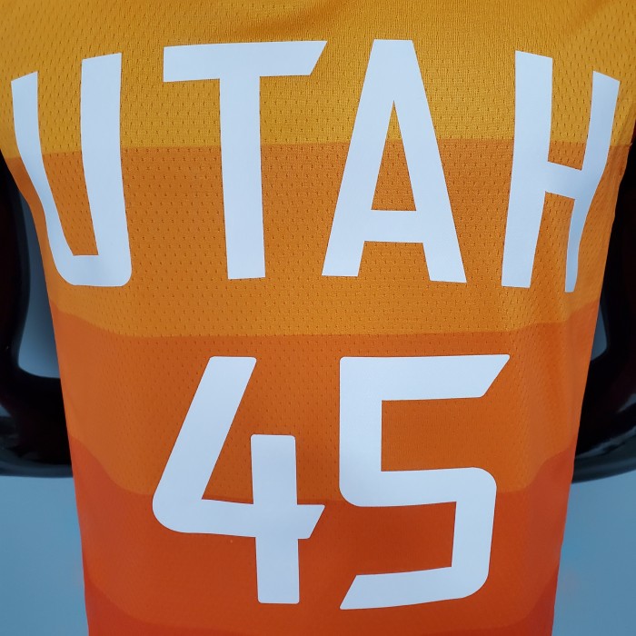 Donovan Mitchell Utah Jazz Rainbow Gradient Orange Swingman Jersey