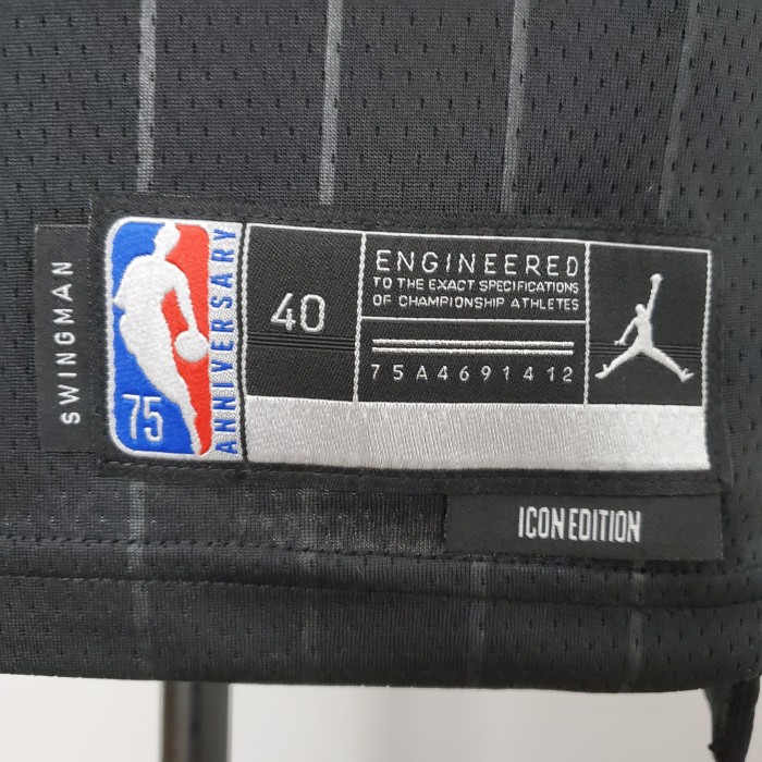 Michael Jordan Chicago Bulls 75th Anniversary Swingman Jersey Flyers Black