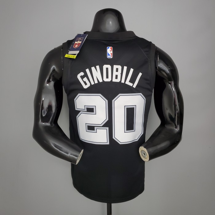 Manu Ginobili San Antonio Spurs City Edition Swingman Jersey Black