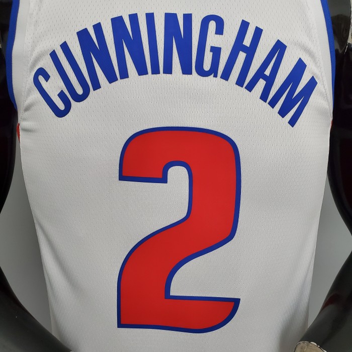 Cunningham Detroit Pistons 75th Anniversary Swingman Jersey White