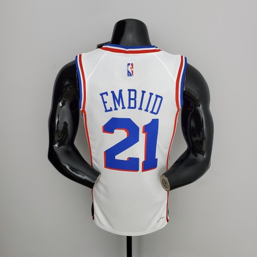 Joel Embiid Philadelphia 76ers 75th Anniversary Swingman Jersey White