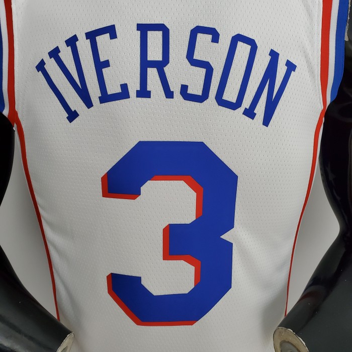 Allen Iverson Philadelphia 76ers 75th Anniversary Swingman Jersey White