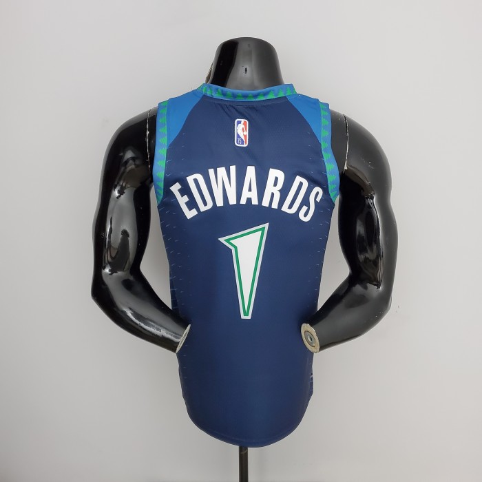 Anthony Edwards Minnesota Timberwolves 75th Anniversary 2022 Swingman Jersey Blue