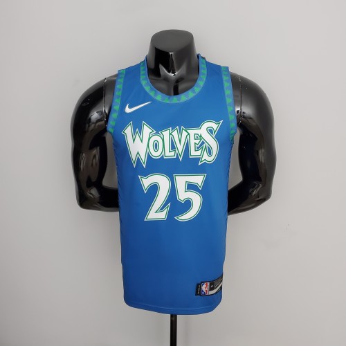 Derrick Rose Minnesota Timberwolves 75th Anniversary 2022 Swingman Jersey Blue