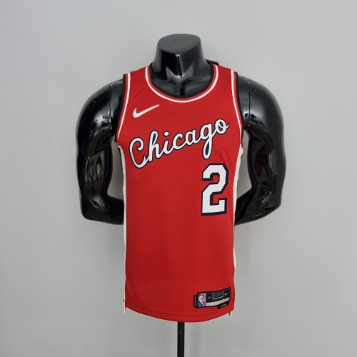Lonzo Ball Chicago Bulls 75th Anniversary 2022 City Edition Swingman Jersey Red