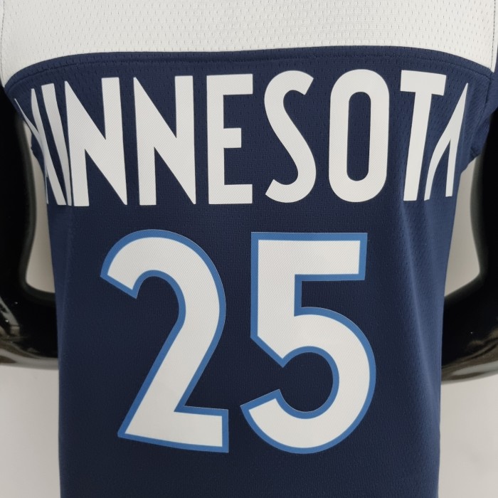 Derrick Rose Minnesota Timberwolves 75th Anniversary 2022 Swingman Jersey Royal Blue