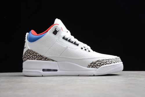 Air Jordan 3 White Blue Red AQ3835-325