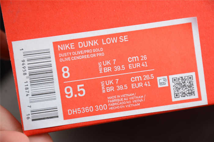 NK Dunk Low “Dusty Olive” DH5360-300