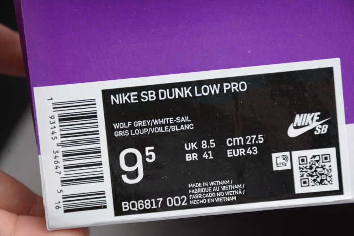 SB Dunk Dior Wolf Grey White BQ6817-002