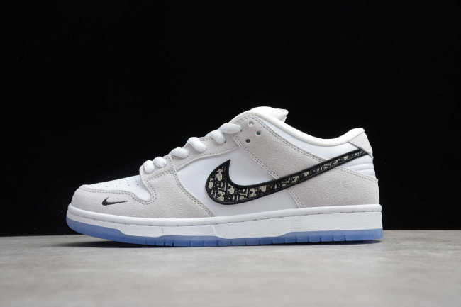 SB Dunk Dior Wolf Grey White BQ6817-002