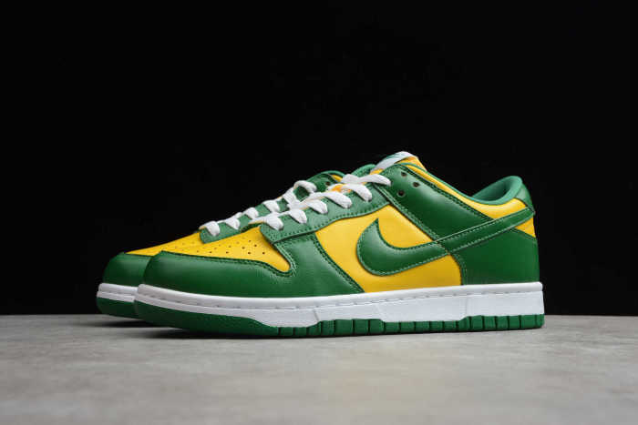 SB Dunk Low SP “Brazil” Yellow Green CU1727-700