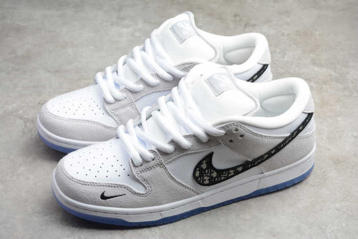 SB Dunk Dior Wolf Grey White BQ6817-002