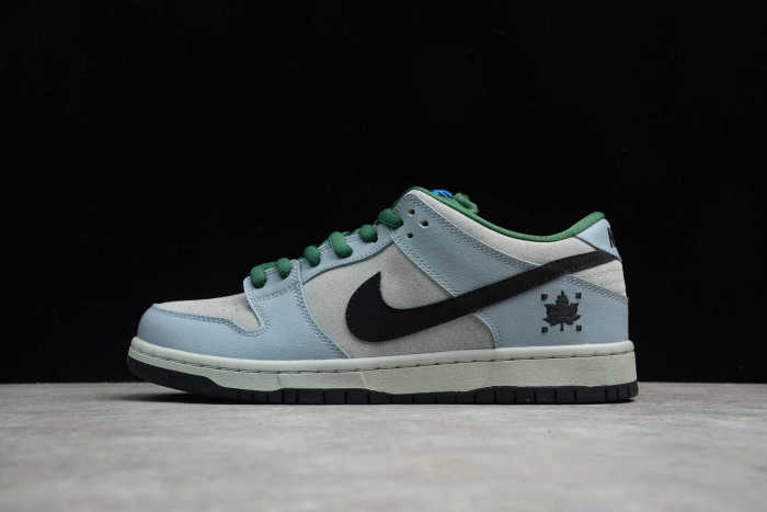 SB Dunk Low IW Dove Grey Black-Gorge Green 313170-021