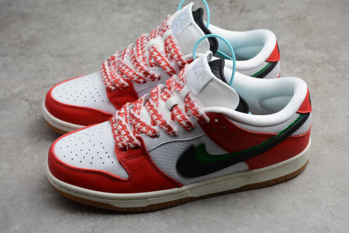 Frame Skate x SB Dunk Low “Habibi” White Red Black CT25