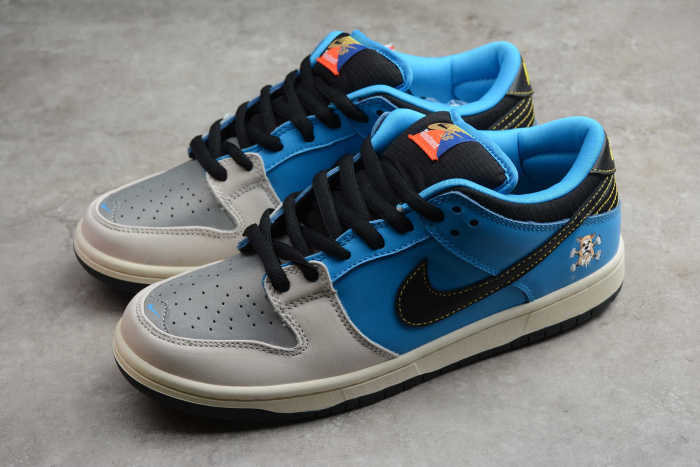 SB Dunk Low x Instant Skateboard Grey Blue CZ5128-400