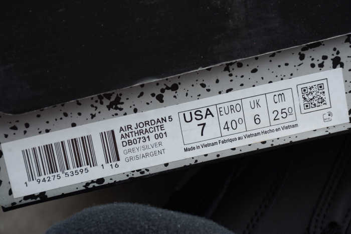 Air Jordan 5 Anthracite Grey Silver DB00731-001