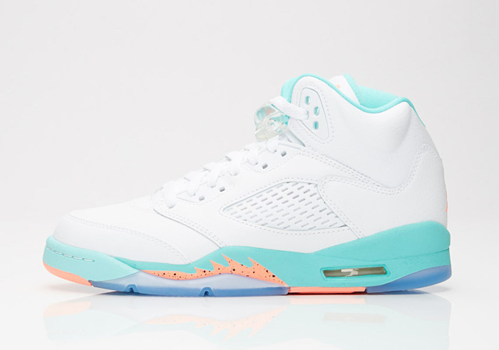 Air Jordan 5  “Light Aqua” White Blue Yellow 440892-100