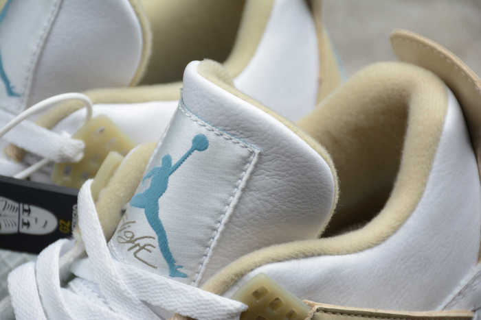 Air Jordan 4 Retro Sand Linen White Yellow 487724-118