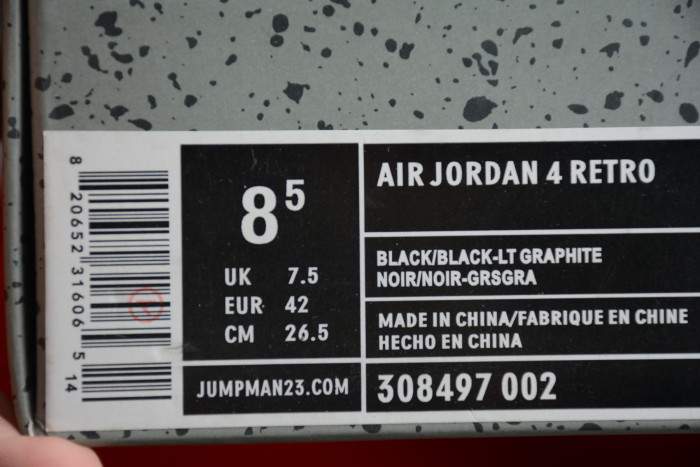 Air Jordan 4 Retro “Black Cat” 308497-002
