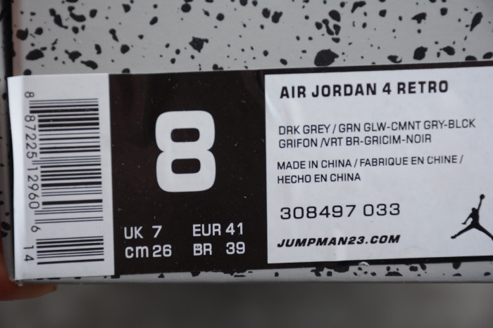 Air Jordan 4 Retro Fear Pack Black Grey 626969-030