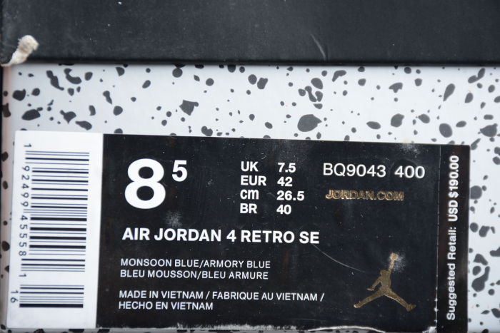 Air Jordan 4 “Monsoon Blue” BQ9043-400