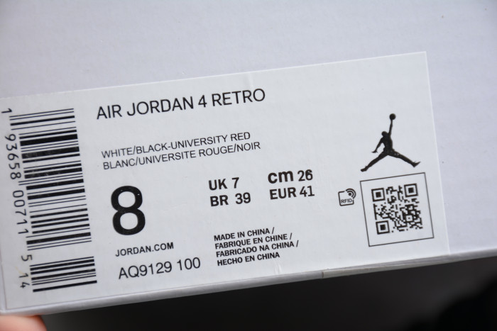 Air Jordan 4 Rasta AQ9129-100