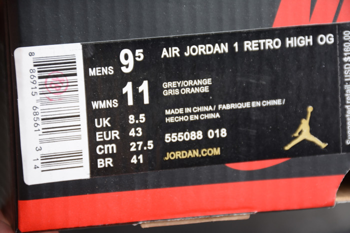 Air Jordan 1 Retro High OG “Neutral Grey” 555088-018