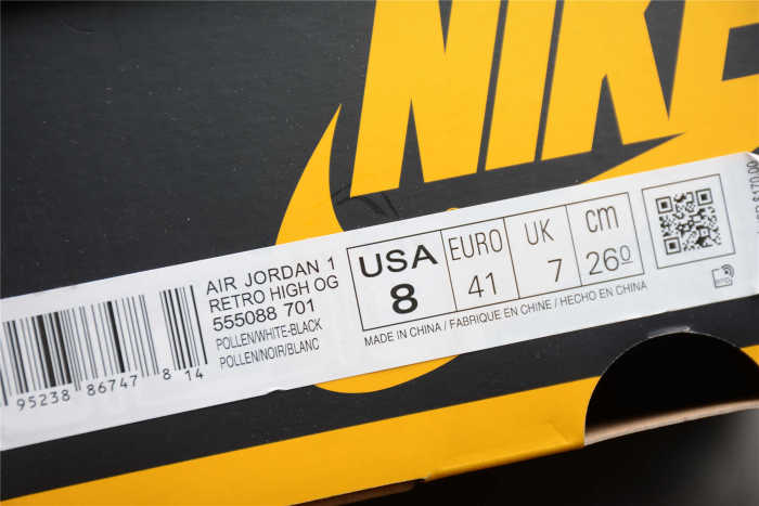Air Jordan 1 High OG “Pollen” Black Yellow 555088-701