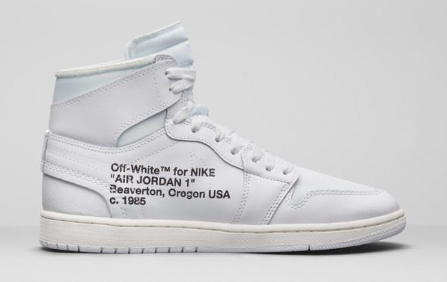 OFF-WHITE x Air Jordan 1 “White” AQ0818-100