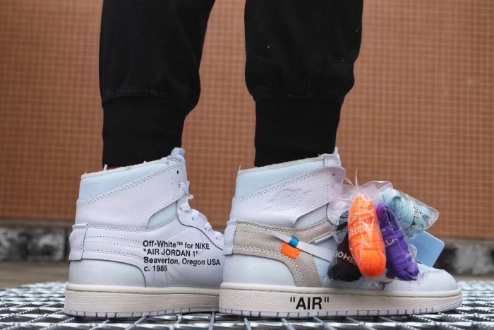 OFF-WHITE x Air Jordan 1 “White” AQ0818-100