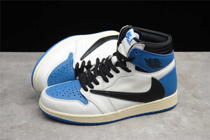 Fragment x TS x Air Jordan 1 High OG SP “Military Blue” TS White Blue DH3227-105