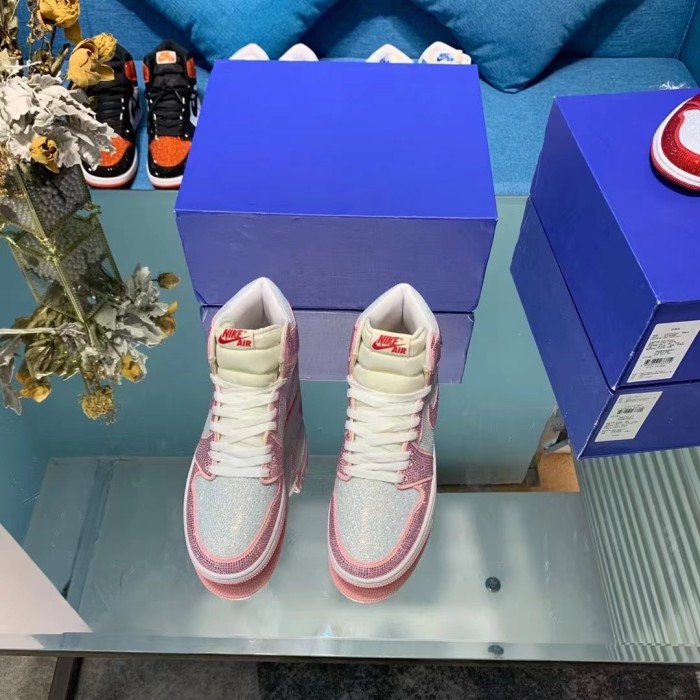Air Jordan 1 Diamond DIY Pink
