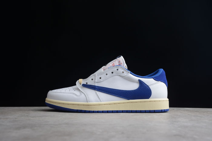 Travis Scott x Air Jordan 1 Low Blue Bottom Barb DM9868-218