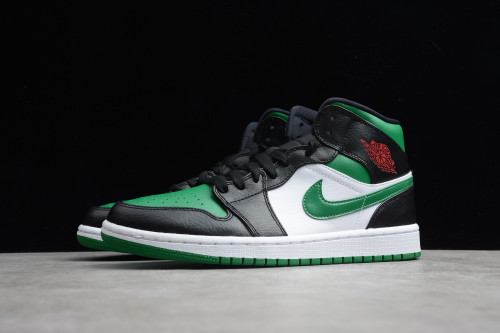 Air Jordan 1 Mid Green Toe 554724-067