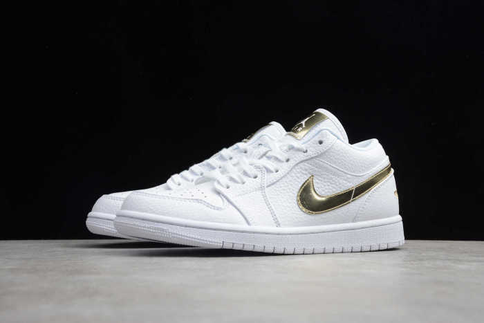 Air Jordan 1 Low White Metallic Gold CZ4776-100