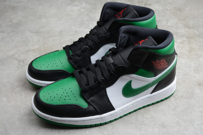 Air Jordan 1 Mid Green Toe 554724-067