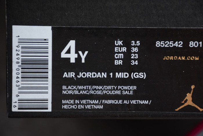 Air Jordan 1 Mid “Crimson Tint” 852542-801