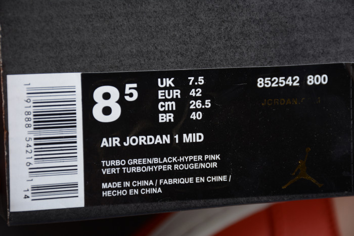 Air Jordan 1 Mid Team Orange Black BQ6931-800