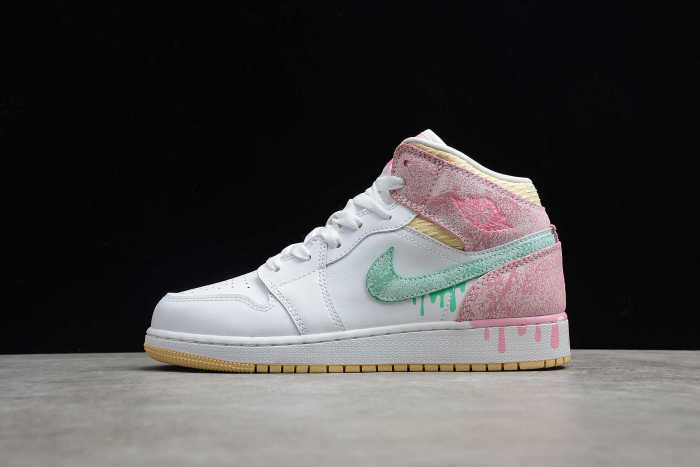 Air Jordan 1 Mid Paint Drip DD1666-100