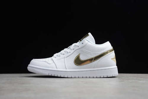 Air Jordan 1 Low White Metallic Gold CZ4776-100